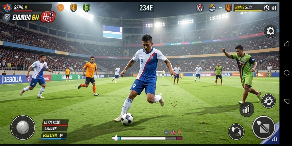 Tampilan gameplay nyata dari 234E yang menegangkan.