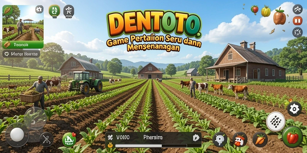 Tampilan gameplay DENTOTO yang menggugah selera berkebun.