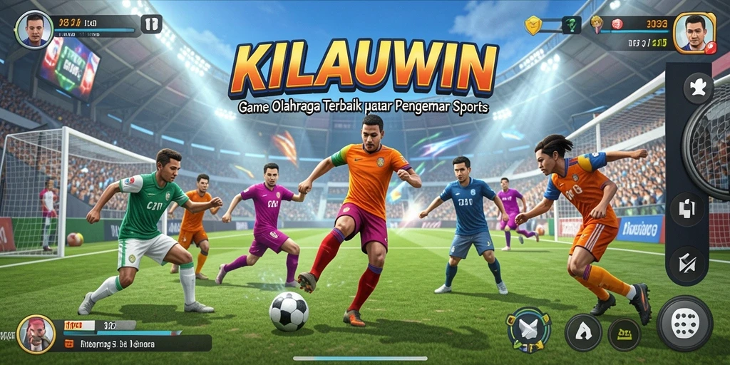 Screenshot KILAUWIN menampilkan aksi seru dalam pertandingan olahraga.