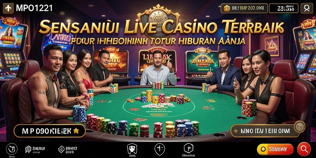 Tampilan gameplay Live Casino MPO1221 yang menarik dan interaktif.