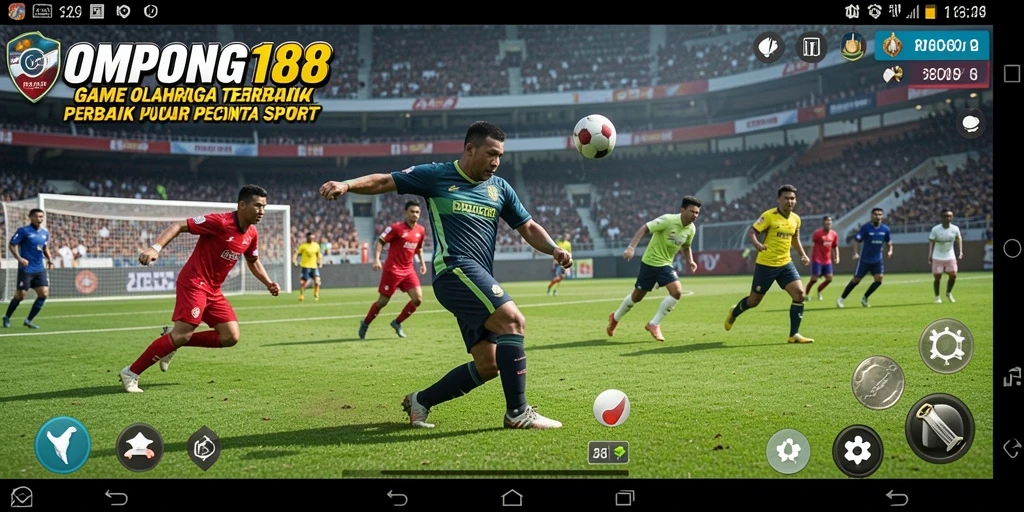 Screenshot OMPONG188 menunjukkan aksi seru dalam permainan olahraga.