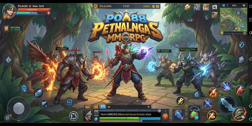Screenshot utama POA88 menampilkan aksi seru dalam pertempuran MMORPG.