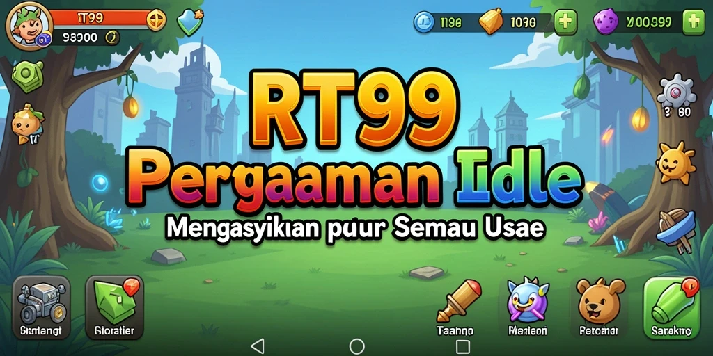 Tampilan gameplay Idle yang mengasyikkan dan penuh warna.